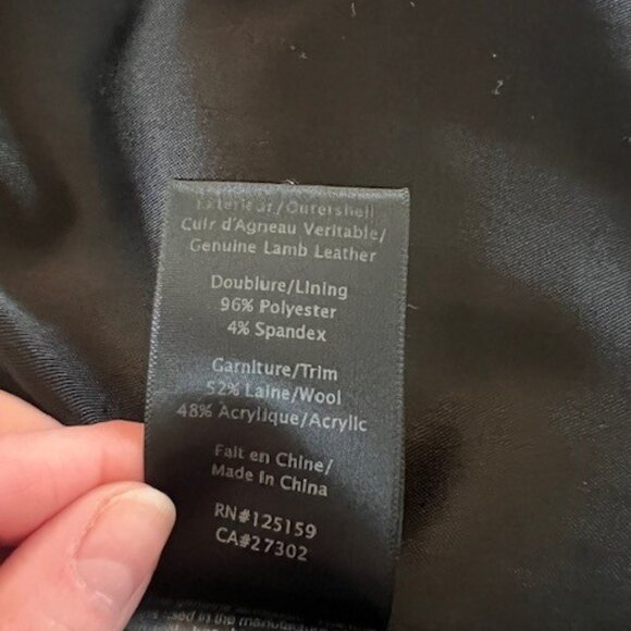 Mackage Black Lambskin Biker Jacket - Size XS - Picture 11 of 12